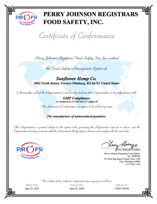 Certificate of Conformance